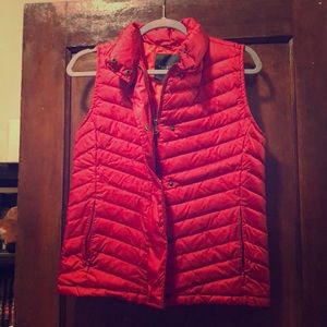 Talbots Red Puffer Vest
